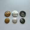 Natural Mother of pearl flower cutiing for earrings making big cabochon black shell women pendant design DIY necklace beans 