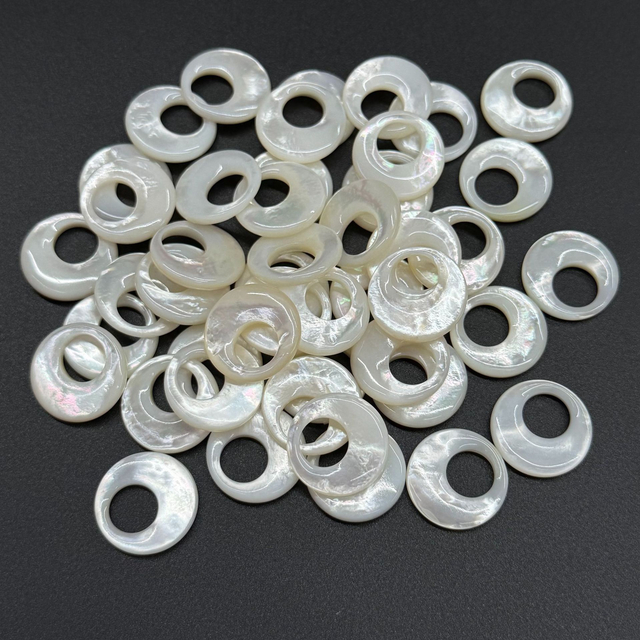 Natural Mother of pearl round circle shape cutting for pendant big cabochon women jewelry design making white shell embossment
