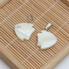 Natural Mother of pearl animal shape cutting for jewelry pendant making small fish design white color beads parts pretty things