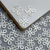 Natural Mother of pearl hollow design for bracelet making women jewelry double cutting necklace beans DIY square shape 