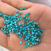 Natural Mother of pearl small beads cabochon 2mm rings inlay making turquoise blue stone round shape beads earrings design 