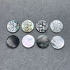 Natural Mother of pearl animal shape cutting round pendant jewelry inlay design cabochon black shell for embossment women necklace 
