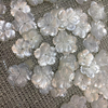 Natural Mother of pearl big flower shape cutting brooch design making women jewelry DIY beans fashion inlay parts white flower