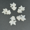 Natural Mother of pearl fish shape cutting for pendant jewelry cabochon making face carving white shell necklace design using beans