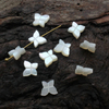 Natural Mother of pearl butterfly shape cutting for necklace design making small beans double face bracelet design small size