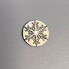 Natural Mother of pearl round cabochon design cutting for jewelry inlay making round snow design embossment black shell 