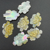 Natural Mother of pearl rose flower cutting thin for bracelet design making handmade women jewelry watch making black shell 
