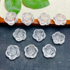 Natural Mother of pearl flower shape cutting for rings making white crystal rose small beans earrings design women jewelry making