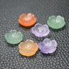 Natural Mother of small cabochon cutting flower for earrings green aventurine bracelet making amethyst colorful flower shape 
