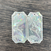 Natural Mother of pearl big pendant animal image cutting square for necklace using yellow shell embossment design cabochon 
