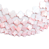Natural Mother of pearl clover shape necklace design using for women fashion jewelry making pink shell bracelet DIY parts flower