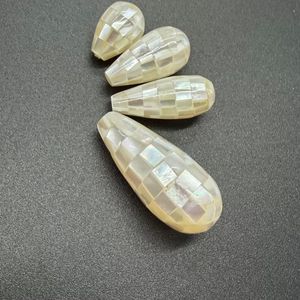 Natural Mother of pearl drop design abalone shell for chain women jewelry earring design making cabochon shape necklace DIY