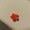 Natural Mother of pearl orange color shell flower cutting necklace design making women jewelry beads parts bracelet design