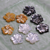 Natural Mother of pearl flower design cutting for earring yellow flower handmade pendant making small beads parts necklace 