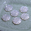 Natural Mother of pearl white flower cutting for earrings design jewelry inlay beads cabochon necklace making women design