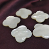 Natural Mother of pearl clover cabochon shape earring design inlay making women jewelry necklace bombe carving rings women 