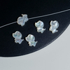 Natural Mother of pearl flower animal design cutting jewelry beads white shell dog shape necklace using DIY small beads bracelet 