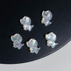 Natural Mother of pearl flower animal design cutting jewelry beads white shell dog shape necklace using DIY small beads bracelet 