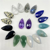 Natural Mother of pearl drop shape face cutting pendant crystal stone cabochon big size agate jewelry for DIY design making