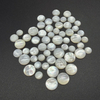 Natural Mother of pearl cabochon cutting rings design making round beads jewelry parts for earring necklace using white shell