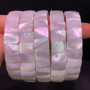 Natural Mother of pearl bracelet design for women jewelry making white shell square shape cutting fashion stone DIY handmade 