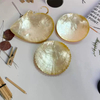 Natural Mother of pearl plate shape cutting for lady salad using bowl design fruits plate beauty making jewelry design colorful