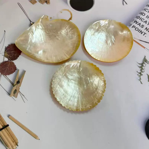 Natural Mother of pearl plate shape cutting for lady salad using bowl design fruits plate beauty making jewelry design colorful