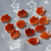 Natural Mother of pearl red leaf design earring making women jewelry DIY red conch shell handmade cutting beads small pendant