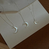 Natural Mother of pearl moon shape design for women nacklace design white shell beads by jewelry parts using chain design 
