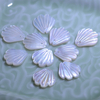 Natural Mother of pearl shell shape design cabochon flower earring making inlay jewelry white shell face cutting clover shape