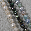 Natural Mother of pearl ball chain shell necklace colorfull round black shell jewelry design making pendant DIY cabochon design