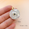 Natural Mother of pearl flower carving pendant for women jewelry design necklace making white shell with stone fashion design