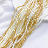 Natural Mother of pearl jewelry beads design round tube shape small size chain making DIY yellow green color for women design