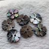 Natural Mother of pearl small button shape cutting black color parts for clothing making cabochon carving fashion jewelry using 