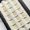 Natural Mother of pearl oval shape cabochon cutting for earrings design making opal stone small beans necklace parts using inlay 