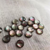 Natural Mother of pearl small cabochon design cutting earrings design jewelry making face cutting round beans abalone shell 