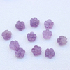 Natural Mother of pearl small beans amethyst for women bracelet design making double face crystal jewelry parts DIY flower cabochon 