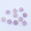 Natural Mother of pearl small beans amethyst for women bracelet design making double face crystal jewelry parts DIY flower cabochon 