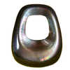 Natural Mother of pearl bigger pendant small cabochon bombe shape women jewelry design double face black shell beans 
