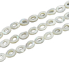 Natural Mother of pearl hollow cutting for necklace making white shell women jewelry oval shape for DIY bracelet brown color