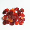 Natural Mother of pearl oval shape cutting small cabochon for rings inlay using red beans agate stone women jewelry design 