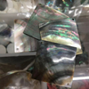 Natural Mother of pearl square shape cutting free design for pendant making DIY bigger size free radian black shell women jewelry