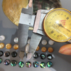 Natural Mother of pearl oval shape cutting small cabochon yellow shell rings inlay using round shape necklace design colorful shell earrings 