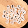 Natural Mother of pearl letters design for rose stone small beans for necklace design making white turquoise green color cutting