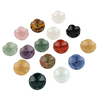 Natural Mother of pearl flower shape cutting higt thickness colorful stone for women plaything red stone parts small beans earrings