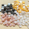 Natural Mother of pearl small flower design cutting colorful shell earrings design women jewelry making cabochon shape bombe face 