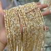 Natural Mother of pearl small beans disco shape cutting for women necklace brown shell necklace design making long size cabochon