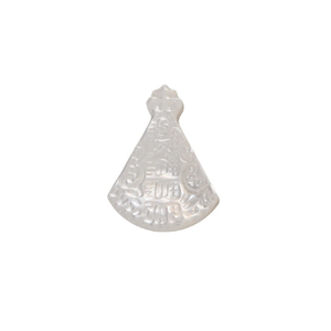 Natural Mother of pearl jesus design cutting small beans guadalupe image for jewelry making necklace parts cabochon carmo