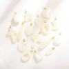 Natural Mother of pearl small beans cross design cutting leaf shape for pendant making women jewelry parts pretty things moon 