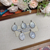 Natural Mother of pearl fox design ccutting for women jewelry pendant making embossment cabochon small beans bombe face